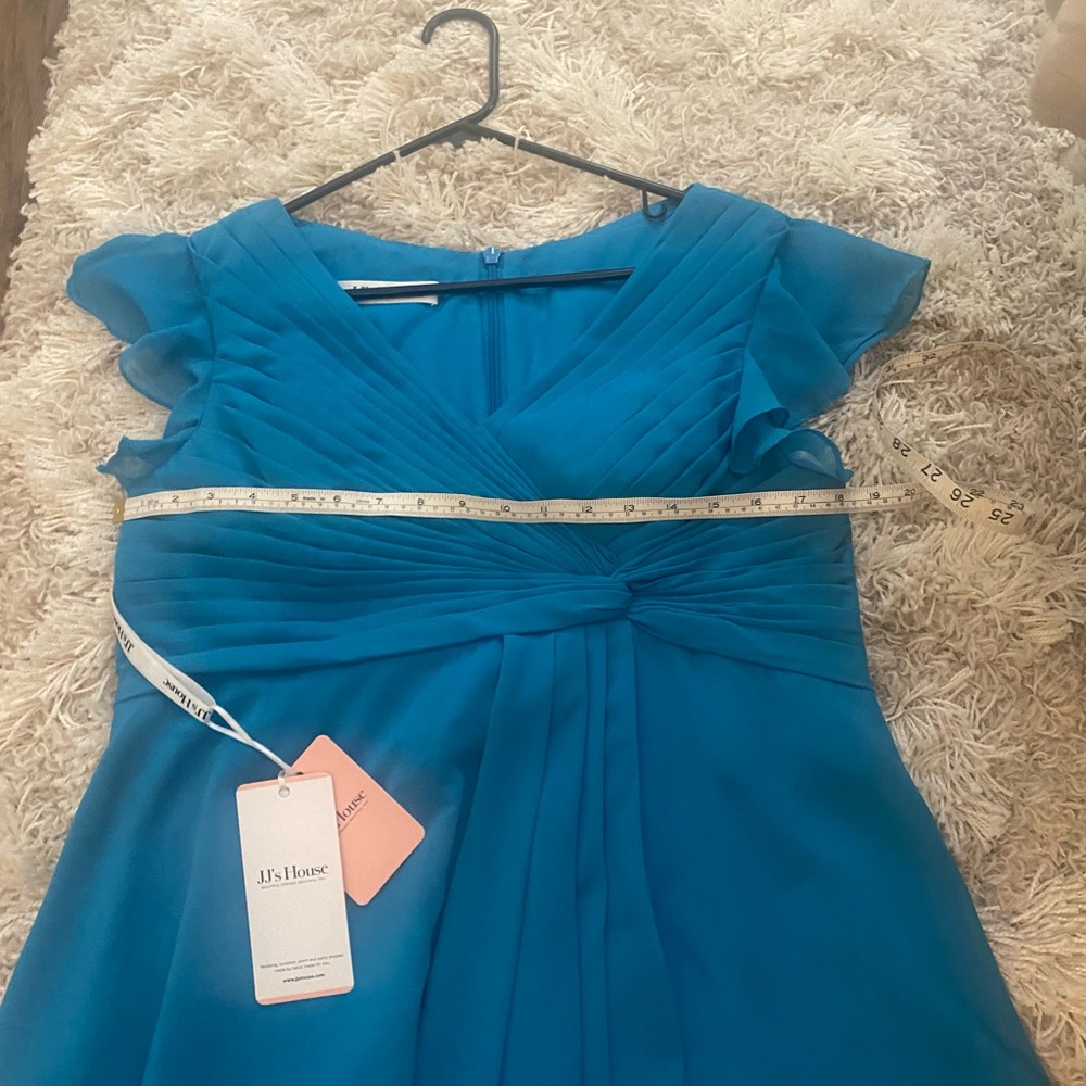 NWT JJ’s House Teal, Flutter Sleeve Dress size 10 - Picture 6 of 8
